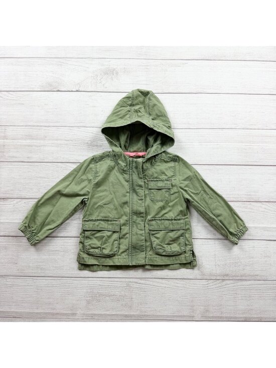 OshKosh B'gosh Other - OshKosh Bgosh Green Hooded Jacket Pockets Toddler 18-24 Months